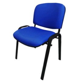 Silla de Visita Allegro sin Brazos en Tela Mini Color Azul Eléctrico