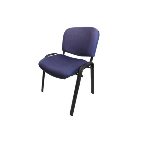 Silla de Visita Allegro sin Brazos en Tela Mini Color Azul Marino