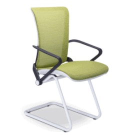 Silla de Visita Staff Asiento y Respaldo en Mesh Verde