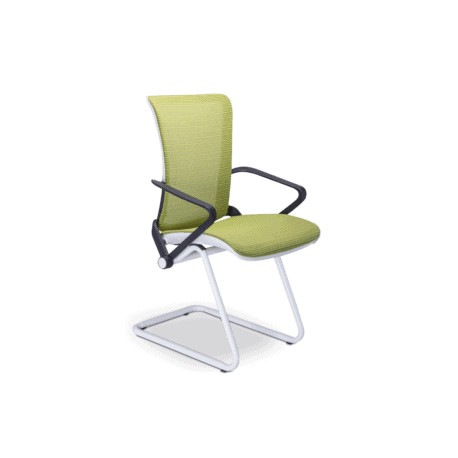 Silla de Visita Staff Asiento y Respaldo en Mesh Verde