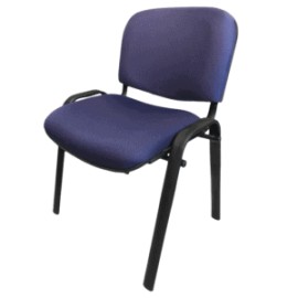 Silla de Visita Allegro sin Brazos en Tela Mini Color Azul Marino