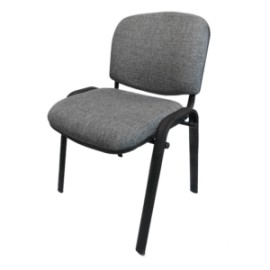 Silla de Visita Allegro sin Brazos en Tela Addison Color Gris