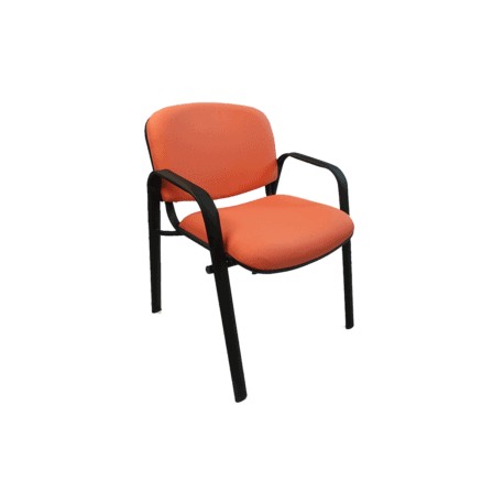 Silla de Visita Allegro con Brazos en Tela Mini Color Coral