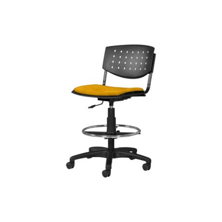 Silla Cajero Brecia Tela Mini Color Amarillo