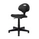 Silla Operativa Industrial Polurietano Negro con Regaton