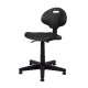 Silla Operativa Industrial Polurietano Negro con Regaton