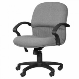 Silla Semi Ejecutiva Etna Tela Mini Acero