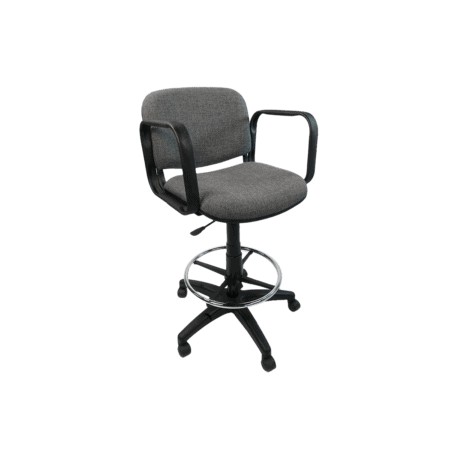 Silla Cajero Allegro con Brazos en Tela Addison Color Gris