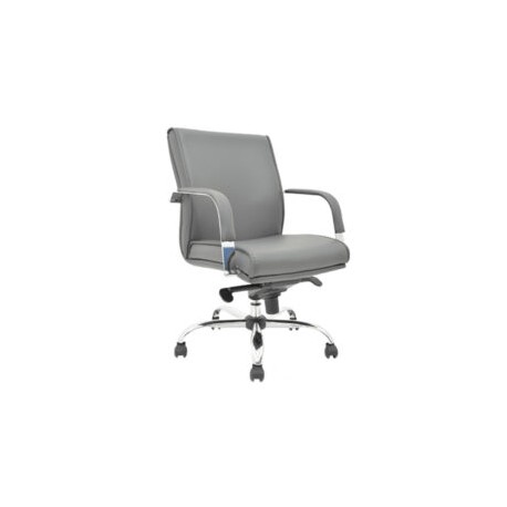 Silla Semi Ejecutiva  BM-4001 Asiento y Respaldo en Vinipiel Gris