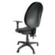Silla operativa E101 con brazos ajustables en tela Negro