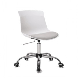 Silla Operativa Eames Acolchonada Color Blanco