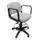 Silla Cajero Allegro con Brazos en Tela Addison Color Gris ClAro