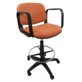 Silla Cajero Allegro con Brazos en Tela Addison Color Naranja