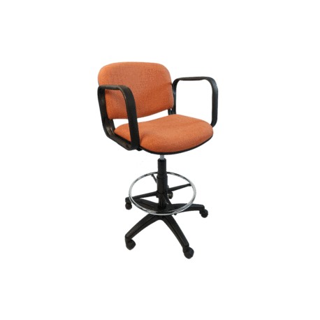 Silla Cajero Allegro con Brazos en Tela Addison Color Naranja