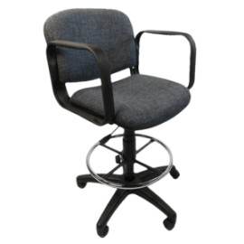 Silla Cajero Allegro con Brazos en Tela Addison Color Plumbago