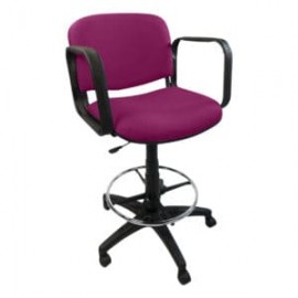 Silla Cajero Allegro con Brazos en Tela Adison Color Fiusha