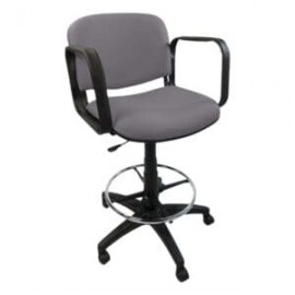 Silla Cajero Allegro con Brazos en Tela Adison Color Grey