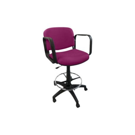 Silla Cajero Allegro con Brazos en Tela Adison Color Fiusha