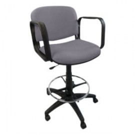 Silla Cajero Allegro con Brazos en Tela Adison Color Plata
