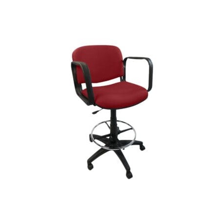 Silla Cajero Allegro con Brazos en Tela Adison Color Rojo