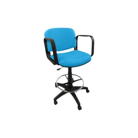 Silla Cajero Allegro con Brazos en Tela Adison Color Turqueza