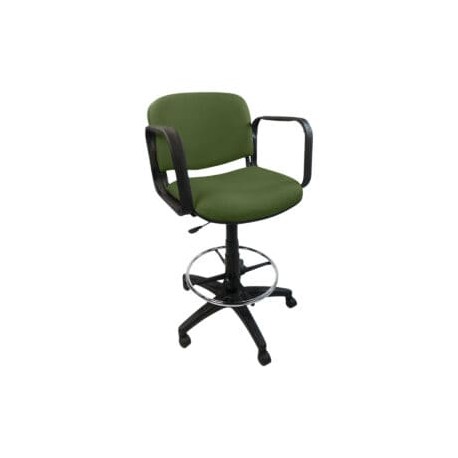 Silla Cajero Allegro con Brazos en Tela Adison Color Verde Hoja