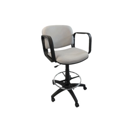 Silla Cajero Allegro con Brazos en Tela Mini Color Acero