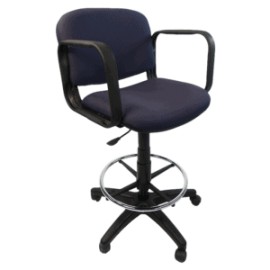 Silla Cajero Allegro con Brazos en Tela Mini Color Azul Marino