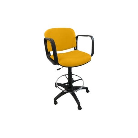 Silla Cajero Allegro con Brazos en Tela Mini Color Amarillo