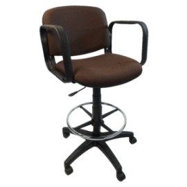 Silla Cajero Allegro con Brazos en Tela Mini Color Café