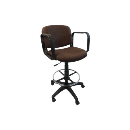 Silla Cajero Allegro con Brazos en Tela Mini Color Café