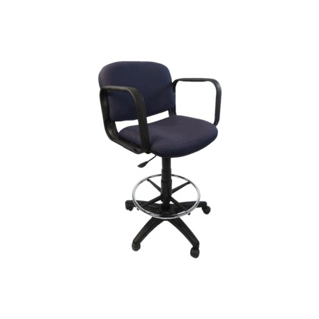 Silla Cajero Allegro con Brazos en Tela Mini Color Azul Marino