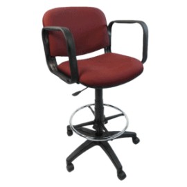 Silla Cajero Allegro con Brazos en Tela Mini Color Ciruela