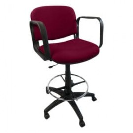 Silla Cajero Allegro con Brazos en Tela Mini Color Cereza
