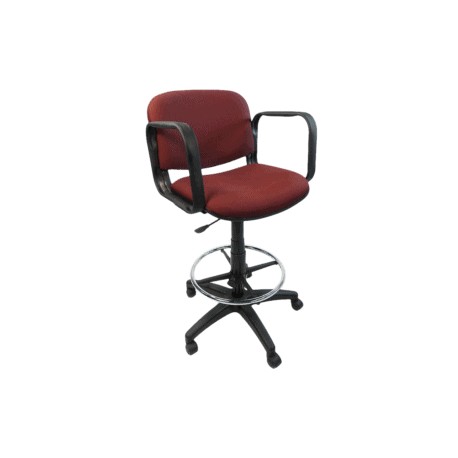 Silla Cajero Allegro con Brazos en Tela Mini Color Ciruela