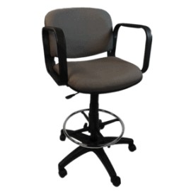 Silla Cajero Allegro con Brazos en Tela Mini Color Grafito