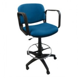 Silla Cajero Allegro con Brazos en Tela Mini Color Pizarra