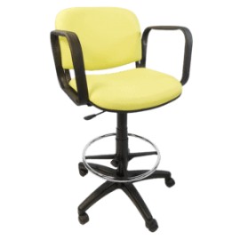 Silla Cajero Allegro con Brazos en Tela Mini Color Verde Manzana