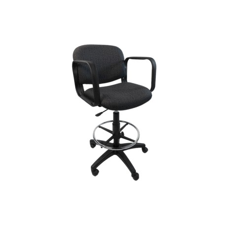 Silla Cajero Allegro con Brazos en Tela Stanley Color Azul Marino