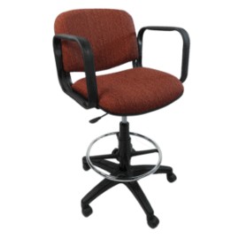 Silla Cajero Allegro con Brazos en Tela Stanley Color Ciruela