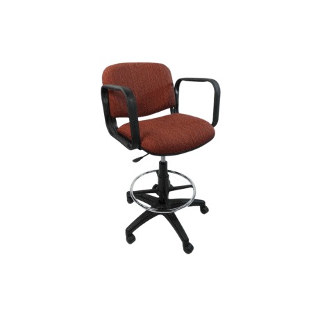 Silla Cajero Allegro con Brazos en Tela Stanley Color Ciruela