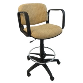 Silla Cajero Allegro con Brazos en Tela Stanley Color Oro