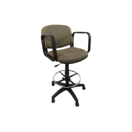 Silla Cajero Allegro con Brazos en Tela Stanley Color Verde