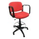 Silla Cajero Allegro con Brazos en Tela Stella Color Coral