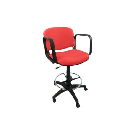 Silla Cajero Allegro con Brazos en Tela Stella Color Coral
