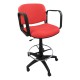 Silla Cajero Allegro con Brazos en Tela Stella Color Coral