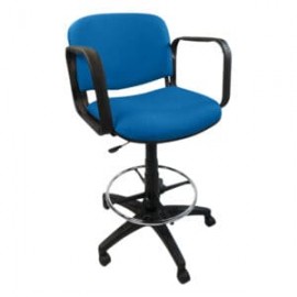 Silla Cajero Allegro con Brazos en Tela Stella Color Pizarra