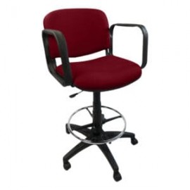 Silla Cajero Allegro con Brazos en Tela Stella Color Vino