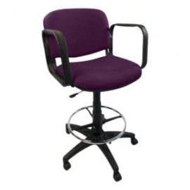 Silla Cajero Allegro con Brazos en Tela Stella Color Uva