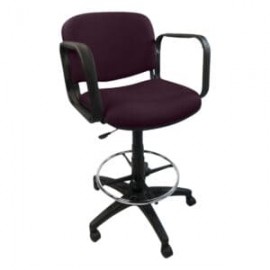 Silla Cajero Allegro con Brazos en Tela Stella Color Violeta